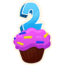 Fortnite Birthday Cupcake emoji