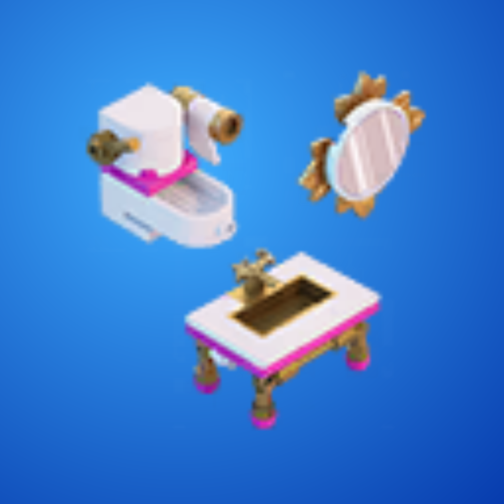 Golden Glam Powder Room