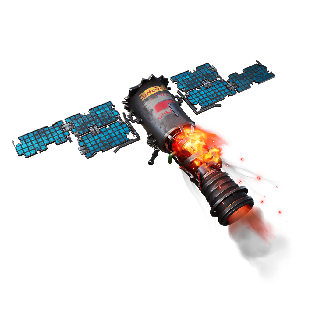 Fortniteglider Crashing Satellite