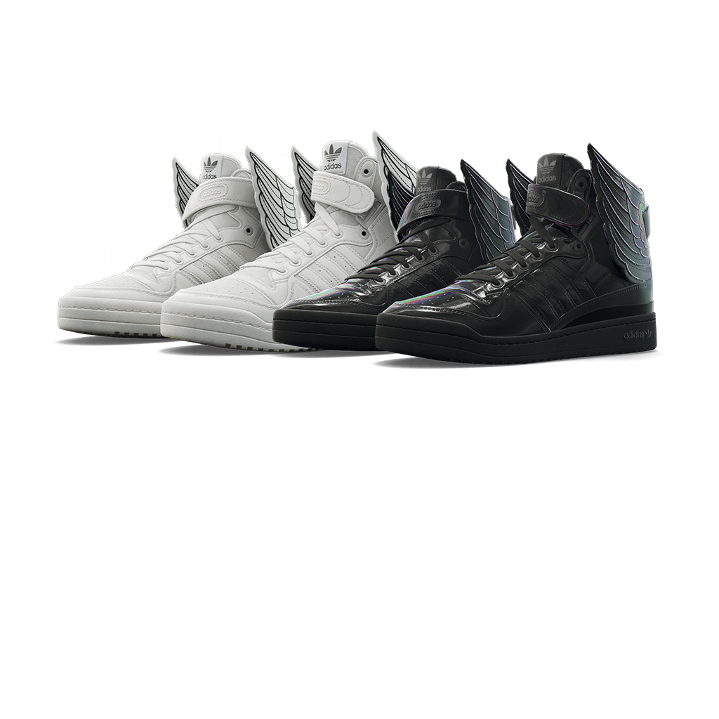 Fortnitebundle adidas Forum JS Wings 'Black Opal' and 'White' Bundle