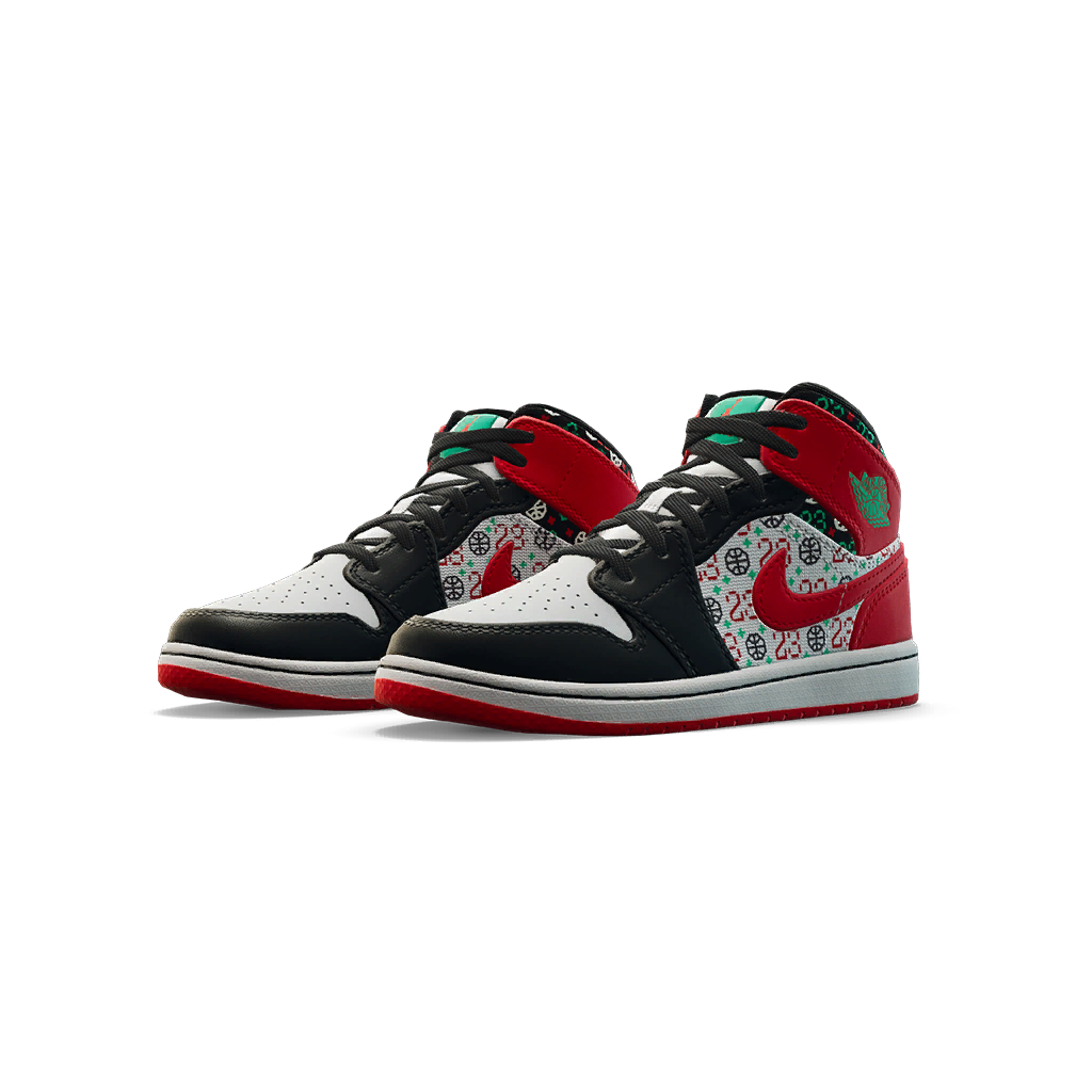 Fortniteshoes Air Jordan 1 Mid 'Ugly Christmas Sweater'