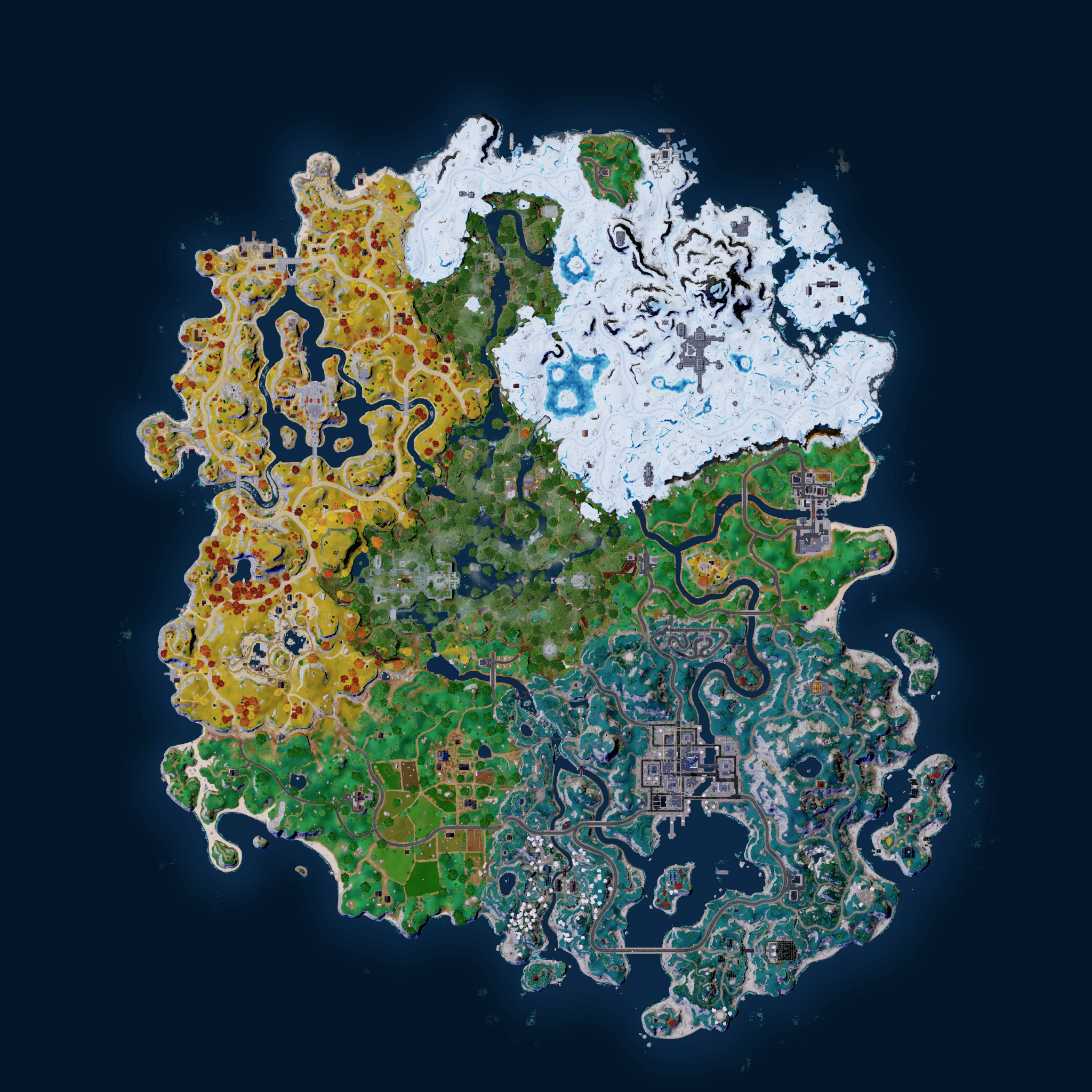 Mapa Fortnite temporada 25.10