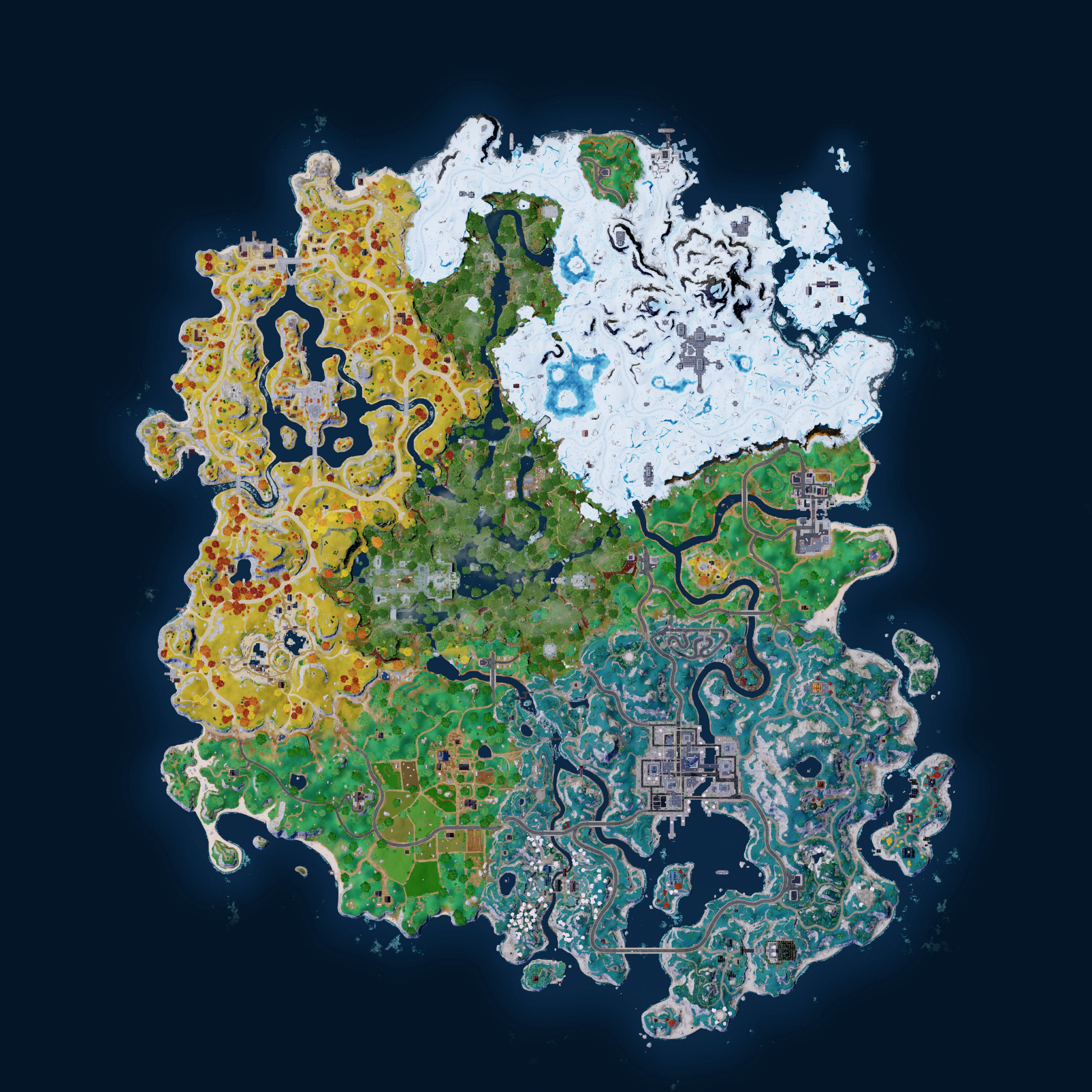 Mapa Fortnite temporada 25.30
