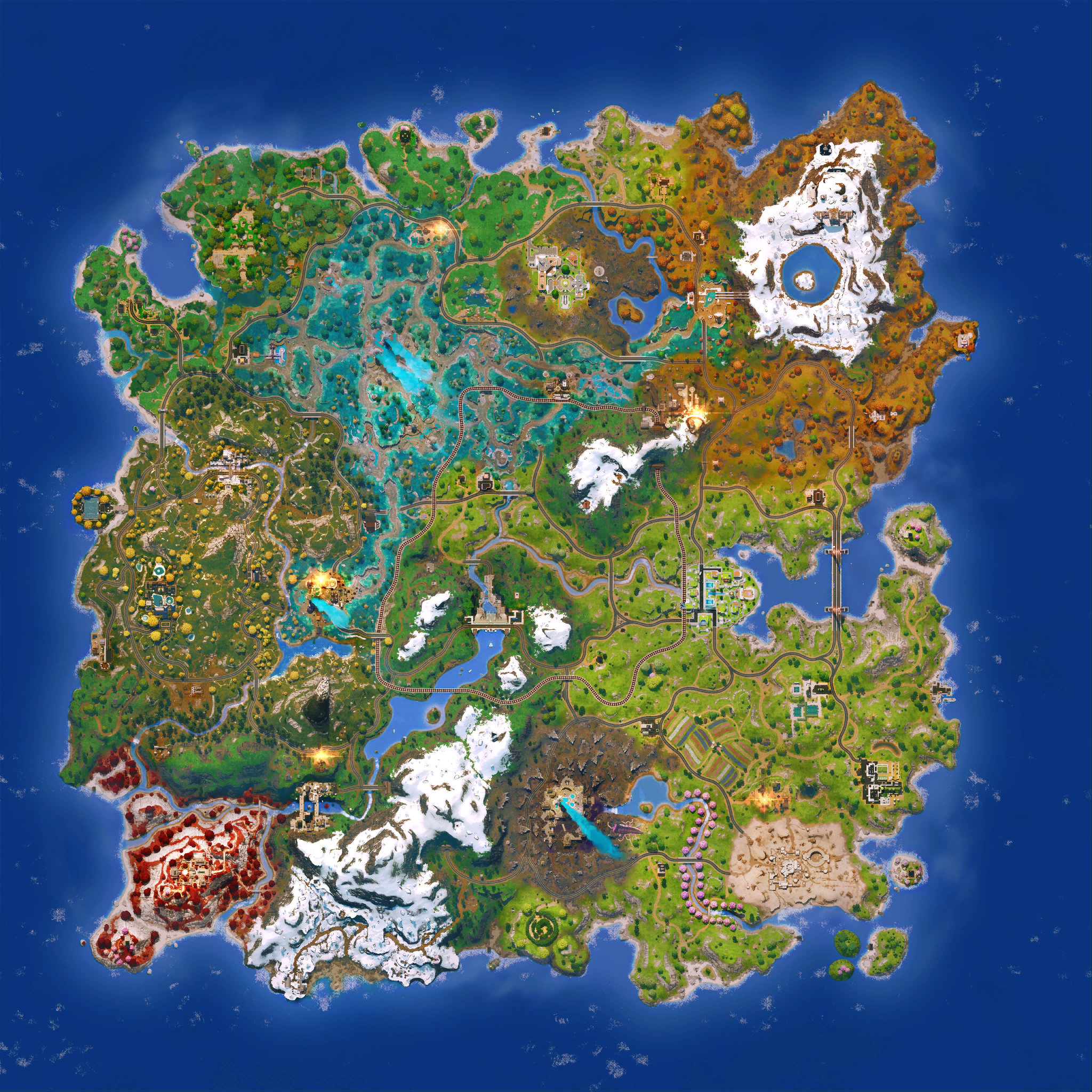 Mapa Fortnite temporada 37.00