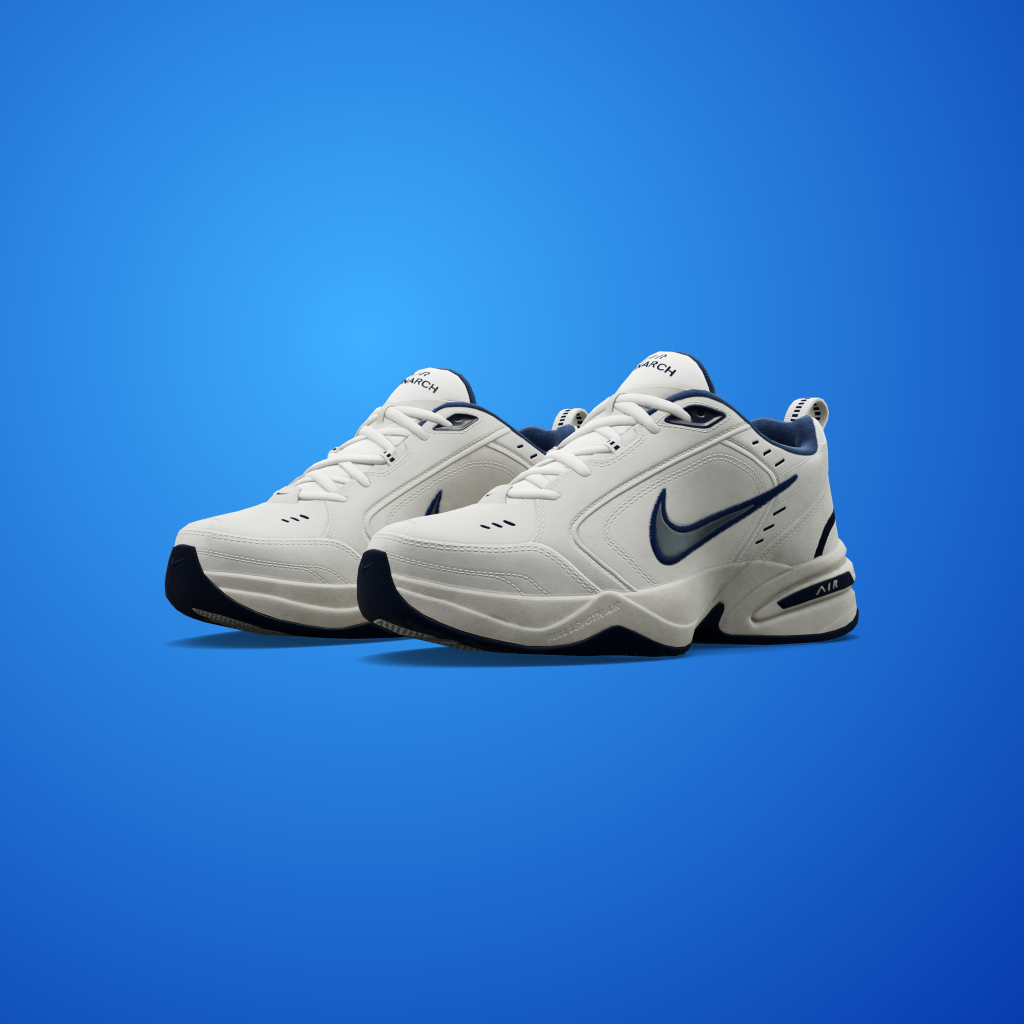 Nike Air Monarch IV 'White/Metallic Silver'