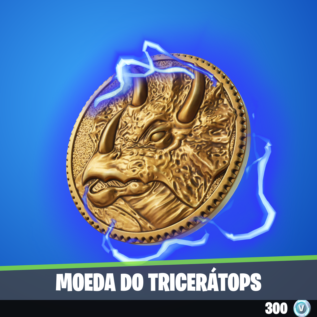 Moeda do Tricerátops