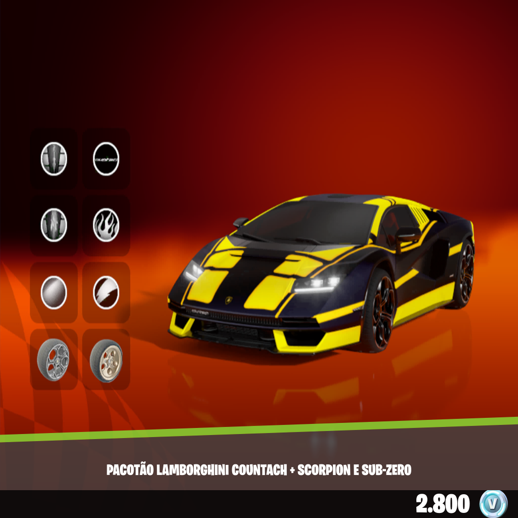 Pacotão Lamborghini Countach + Scorpion e Sub-Zero