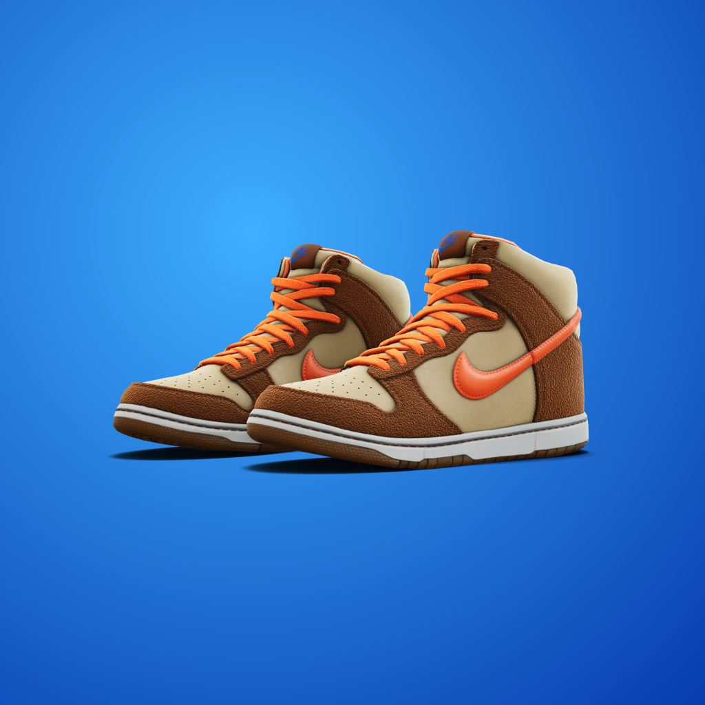 Nike Dunk High 'Beechtree/Orange Blaze'
