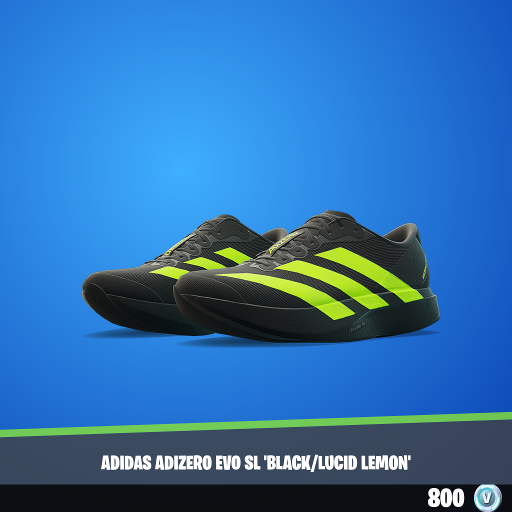 adidas adizero Evo SL 'Black/Lucid Lemon'