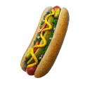 Hot-dog complet accessoire de dos style