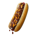 Chili-Hotdog zum Mitnehmen Rücken-Accessoire Stil