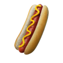 Senf-Hotdog zum Mitnehmen Rücken-Accessoire Stil