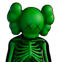 KAWS Skeleton (Green) character Style