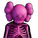 KAWS Skeleton (Pink) character Style